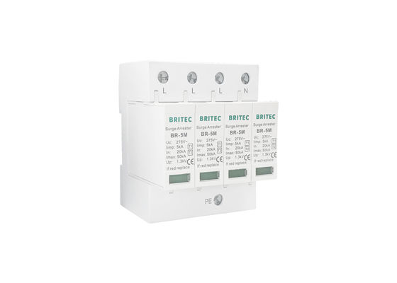 Schreiben Sie Wechselspannung der 3 Phasen-Stromstoß-Schutz BR-5M 5KA 4 Pole 275V SPD