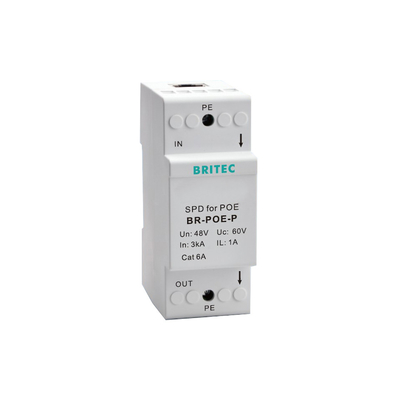 BR-POE-P Ethernet 48V RJ45 POE Ethernet DIN-Schienen-Netzwerk-Überspannungsschutz POE-Daten-Blitzschutz