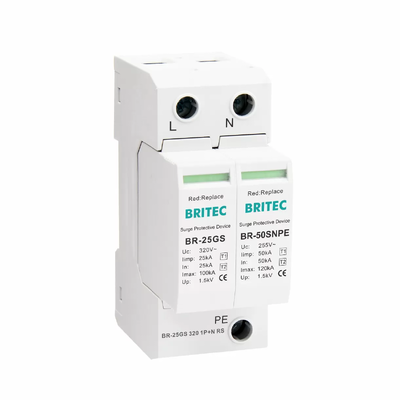 25kA Typ 1+2 Überspannungshalter mit DIN Rail 35mm Montage für zuverlässige Überspannungsschutzvorrichtung