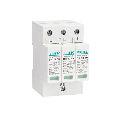 BR-12.5M 3P Typ 1 12.5kA 3-Phase Überspannungsschutzvorrichtung SPD Arrester 12.5ka Überspannungsschutzvorrichtung Industrie
